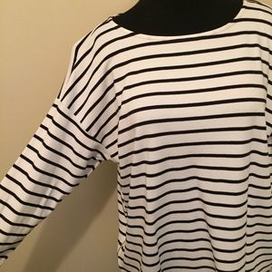 H&M Striped Boat Neck Top